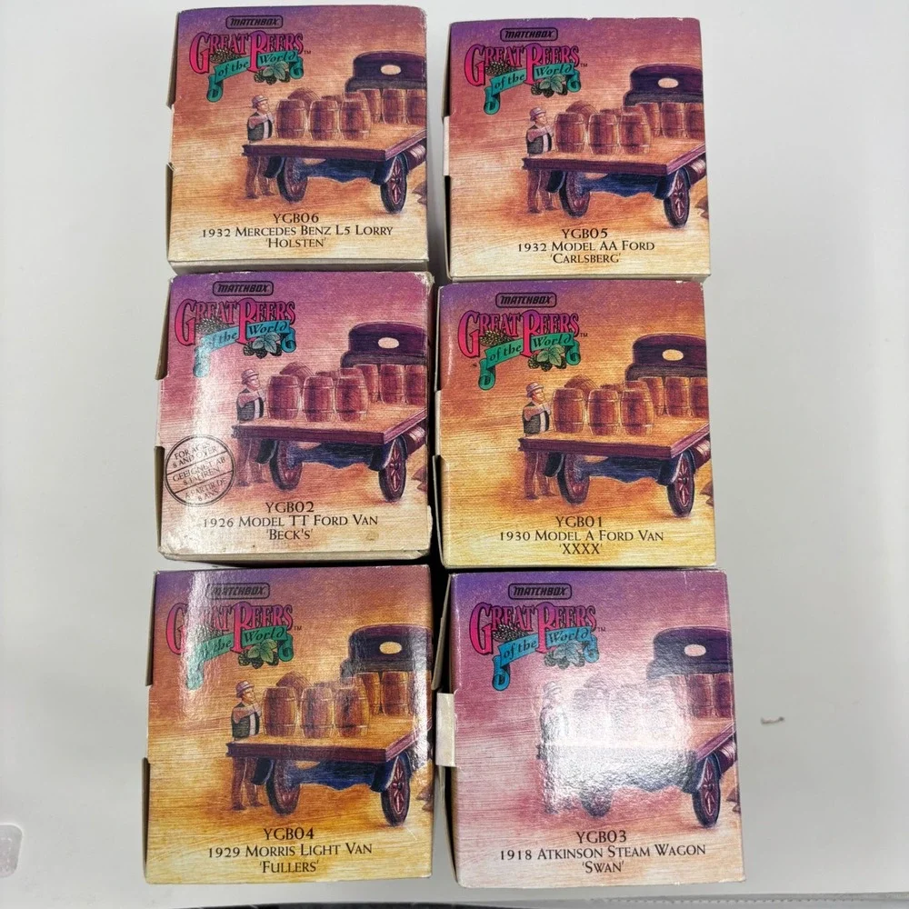 Matchbox Great Beers of the World Models of Yesteryear Diecast Lot of 6 Open Box